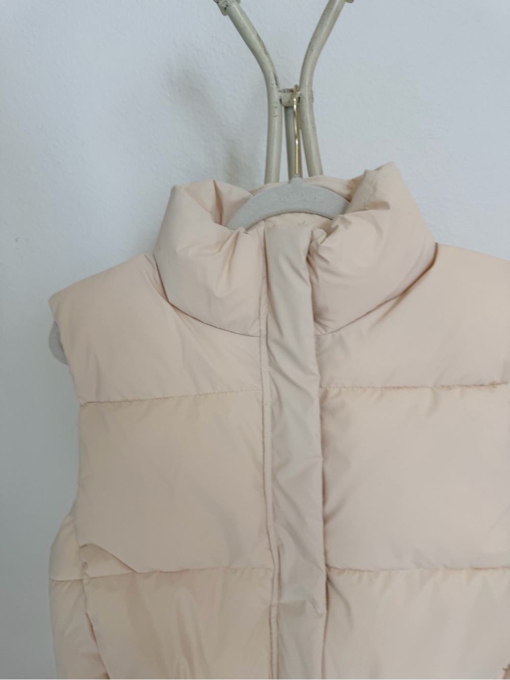 Love Tree Sleeveless Puffer Vest - Pale Blush